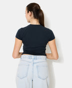 T-shirt ajusté avec étoiles brodées