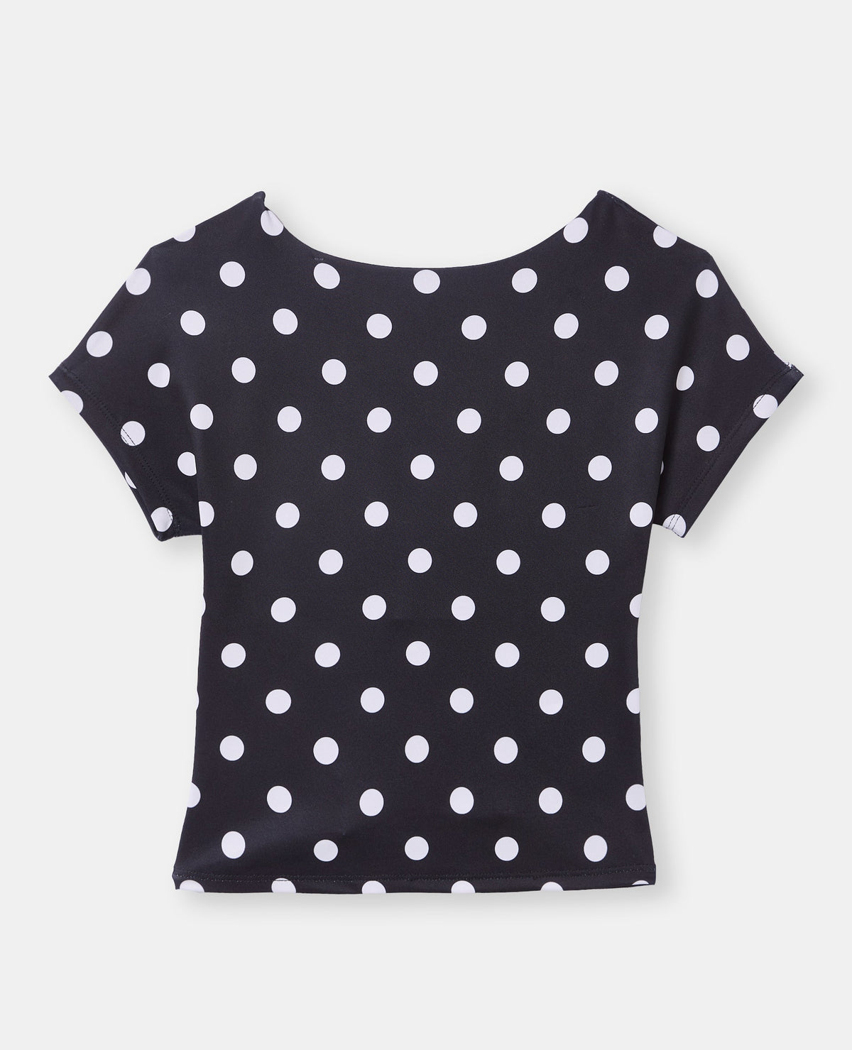 Top court dos ouvert motif pois