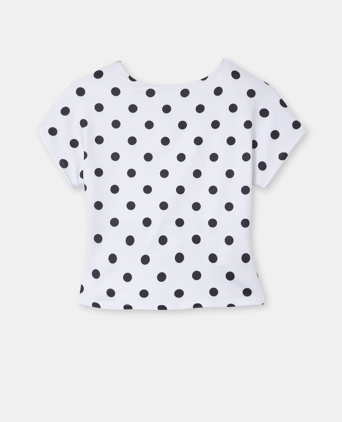 Top court dos ouvert motif pois
