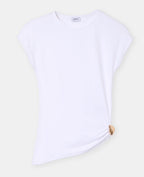 T-shirt asymétrique avec détail bijou