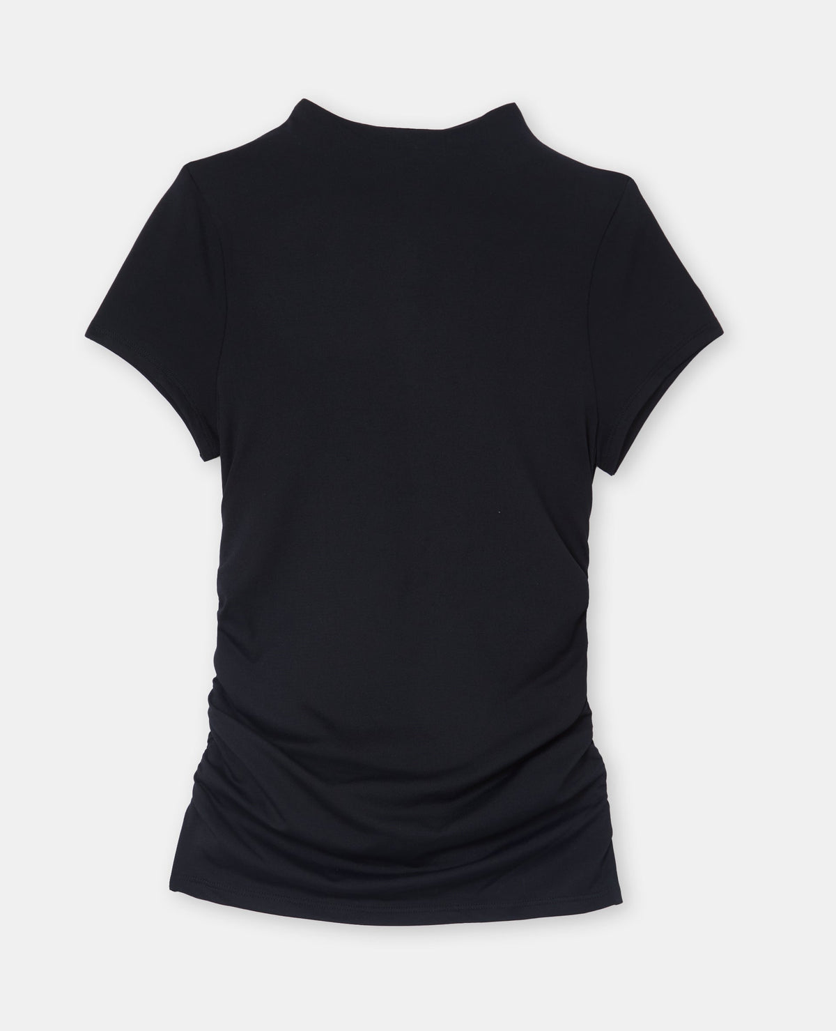 T-shirt avec col montant et fronces côtés