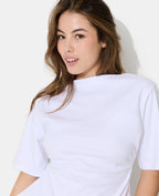 T-shirt avec taille resserrée et froncée
