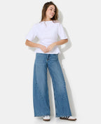 T-shirt avec taille resserrée et froncée