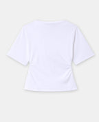 T-shirt avec taille resserrée et froncée