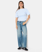 T-shirt avec taille resserrée et froncée