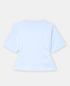 T-shirt avec taille resserrée et froncée