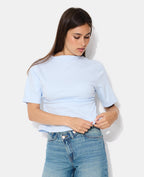 T-shirt avec taille resserrée et froncée