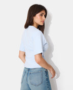 T-shirt avec taille resserrée et froncée