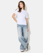 T-shirt asymétrique avec fronces