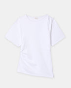 T-shirt asymétrique avec fronces