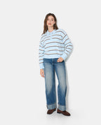Pull rayé col polo
