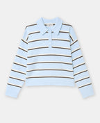 Pull rayé col polo