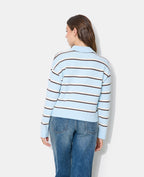 Pull rayé col polo