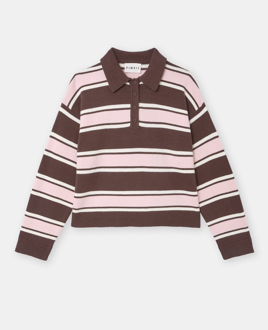 Pull rayé col polo