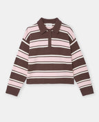 Pull rayé col polo