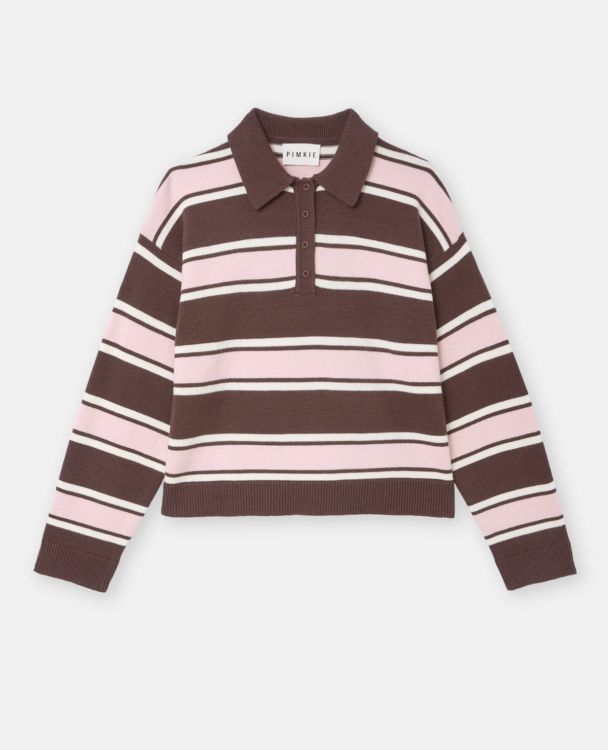 Pull rayé col polo