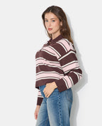 Pull rayé col polo