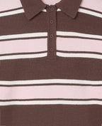 Pull rayé col polo