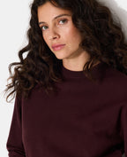 Pull col rond court avec détails bord-côtes