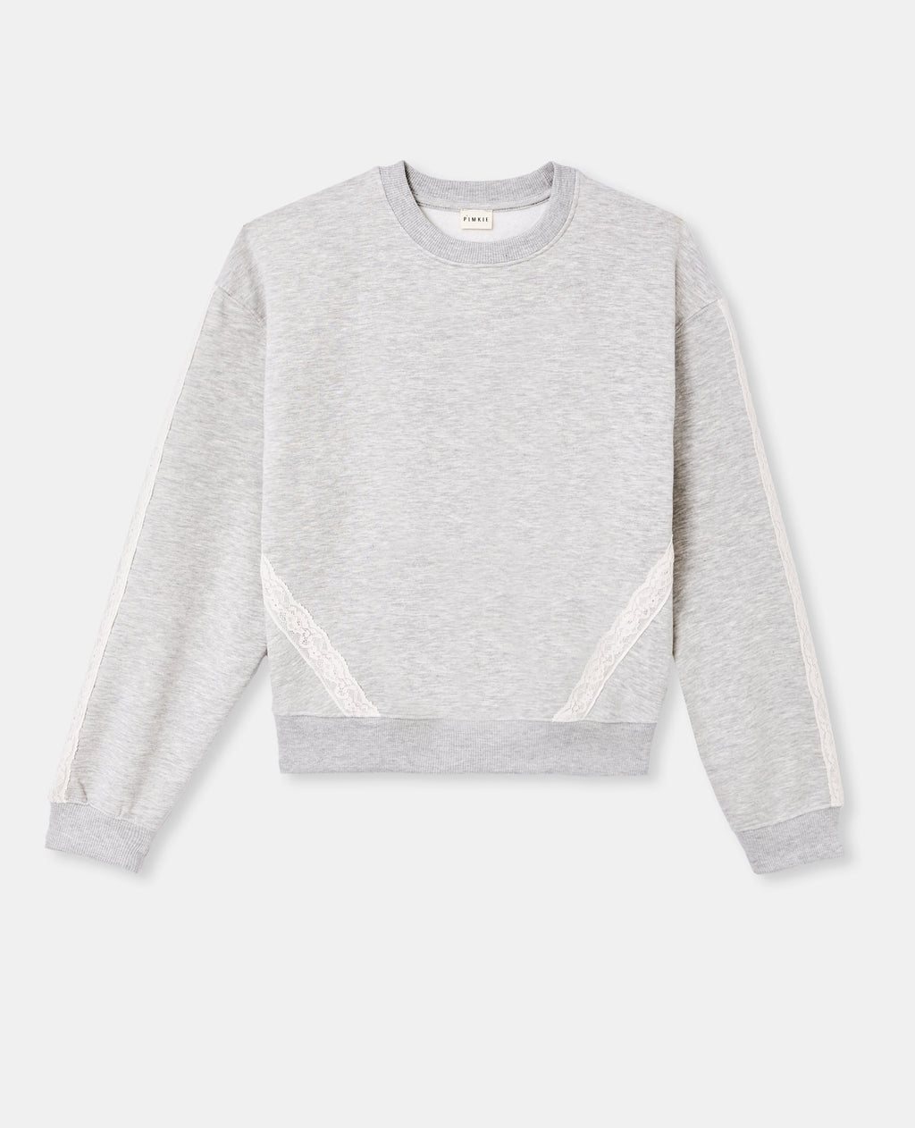 Sweat col rond avec dentelle