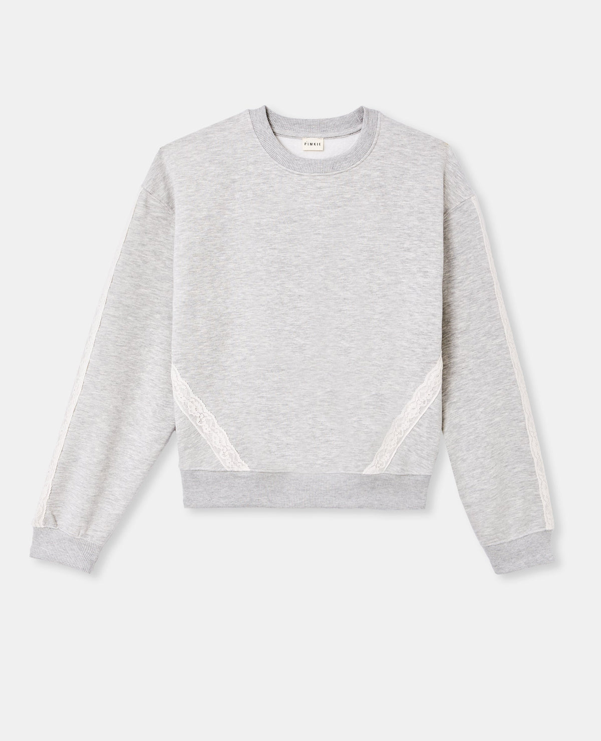 Sweat col rond avec dentelle