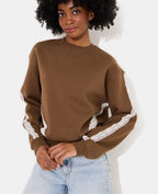 Sweat col rond avec dentelle