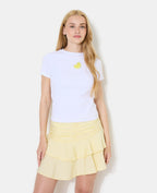 T-shirt ajusté avec patch citron