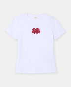 T-shirt ajusté avec patch crabe