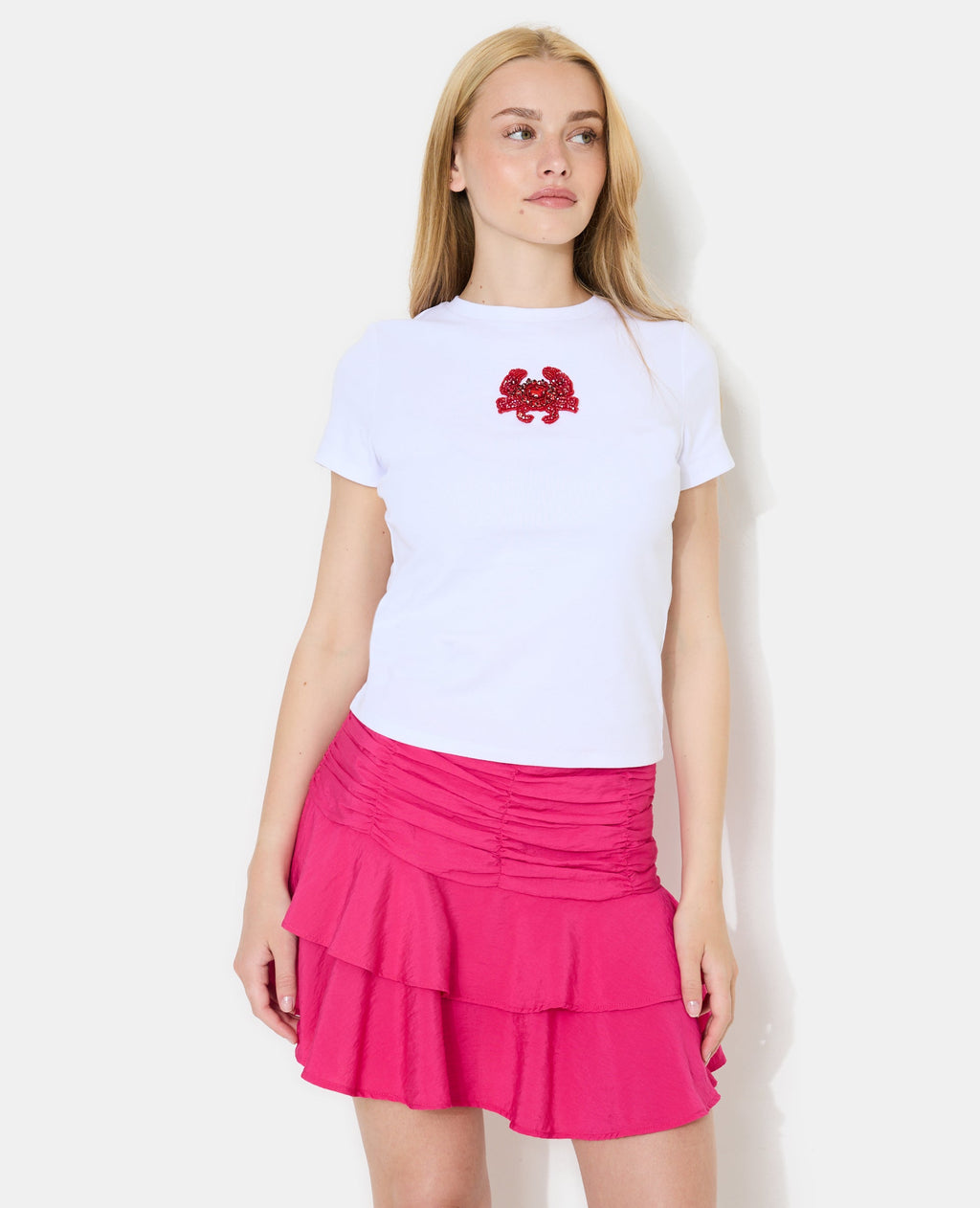 T-shirt ajusté avec patch crabe