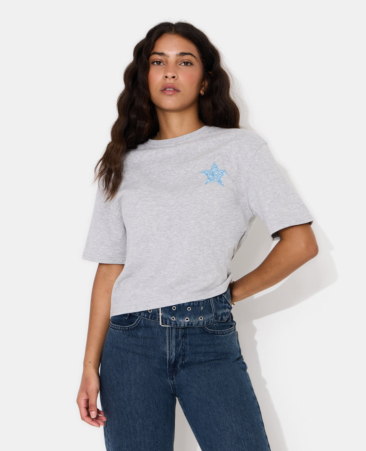 Sweat manches courtes avec étoiles