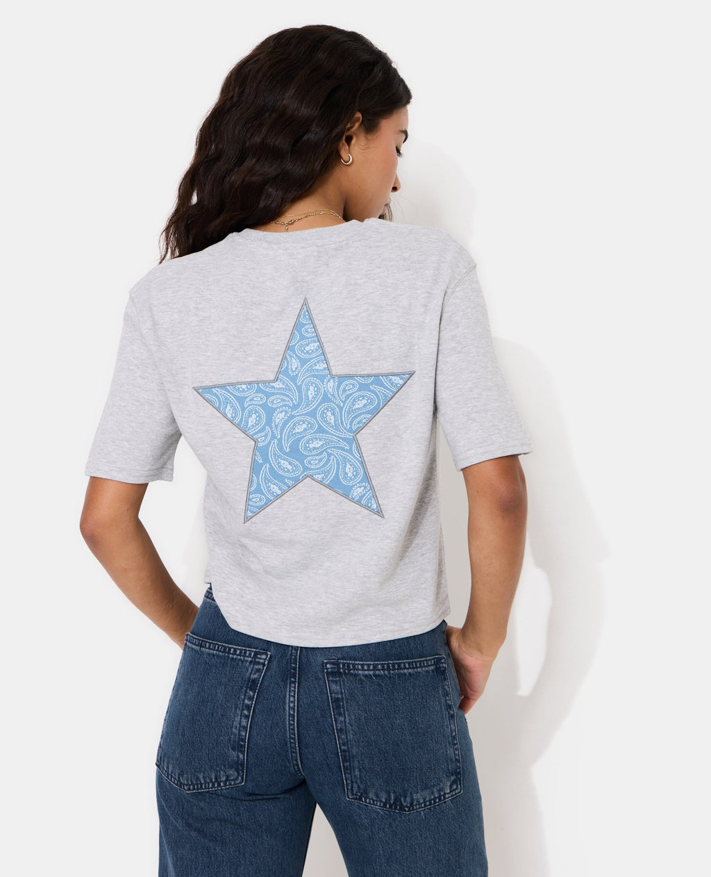Sweat manches courtes avec étoiles
