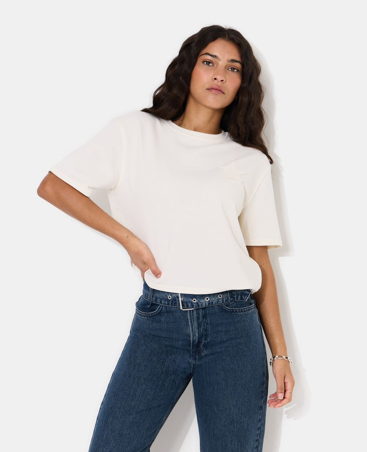 Sweat manches courtes avec étoiles