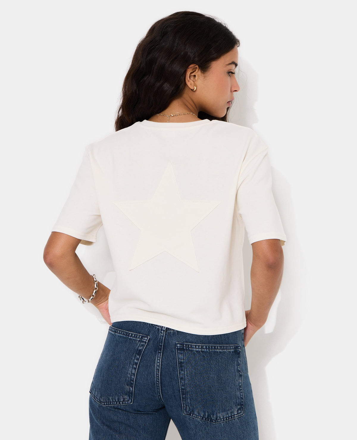 Sweat manches courtes avec étoiles
