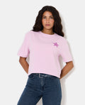 Sweat manches courtes avec étoiles
