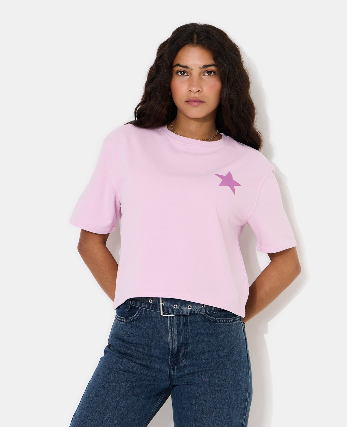 Sweat manches courtes avec étoiles