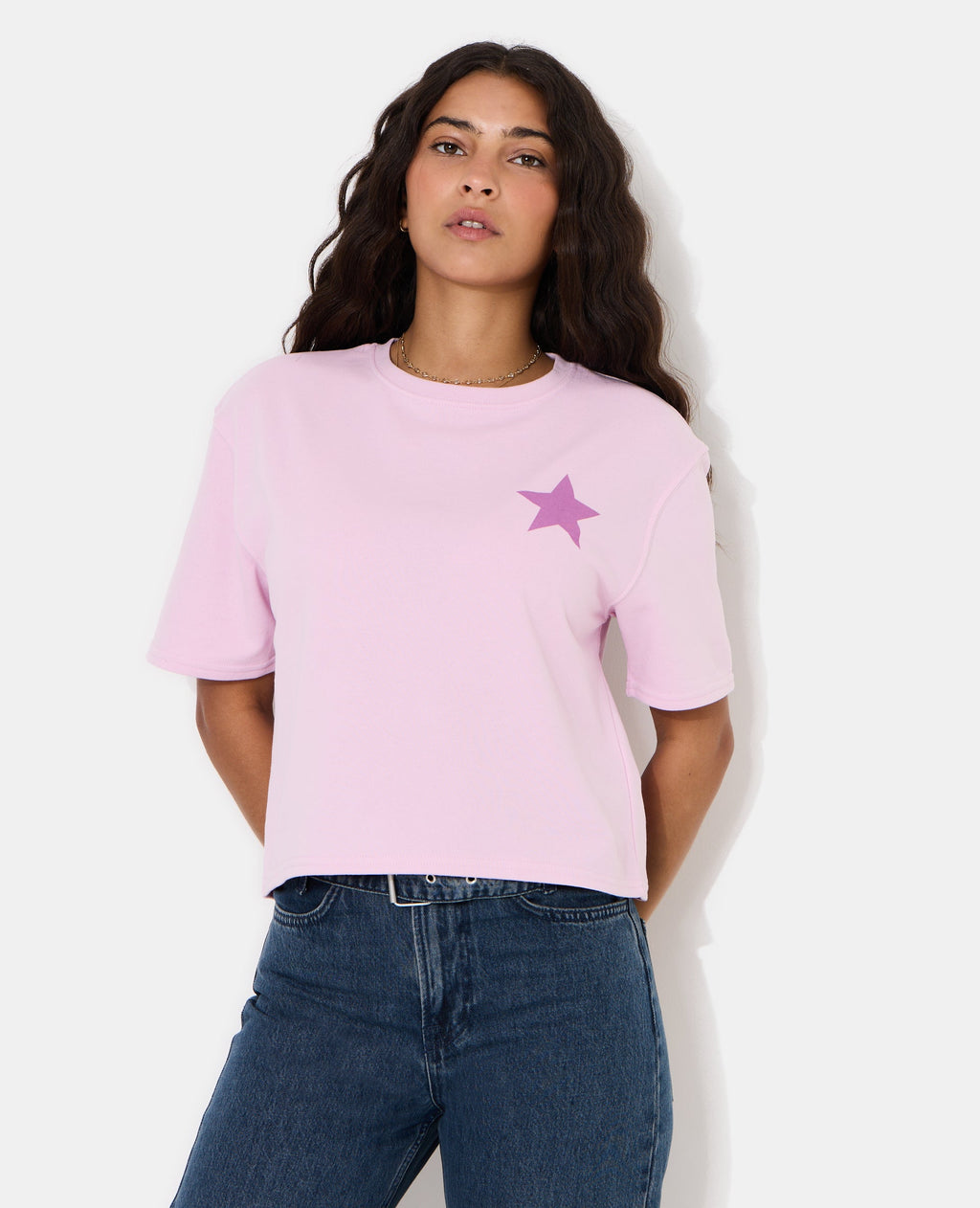 Sweat manches courtes avec étoiles