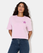 Sweat manches courtes avec étoiles