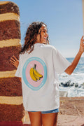 T-shirt oversize avec print poitrine et dos
