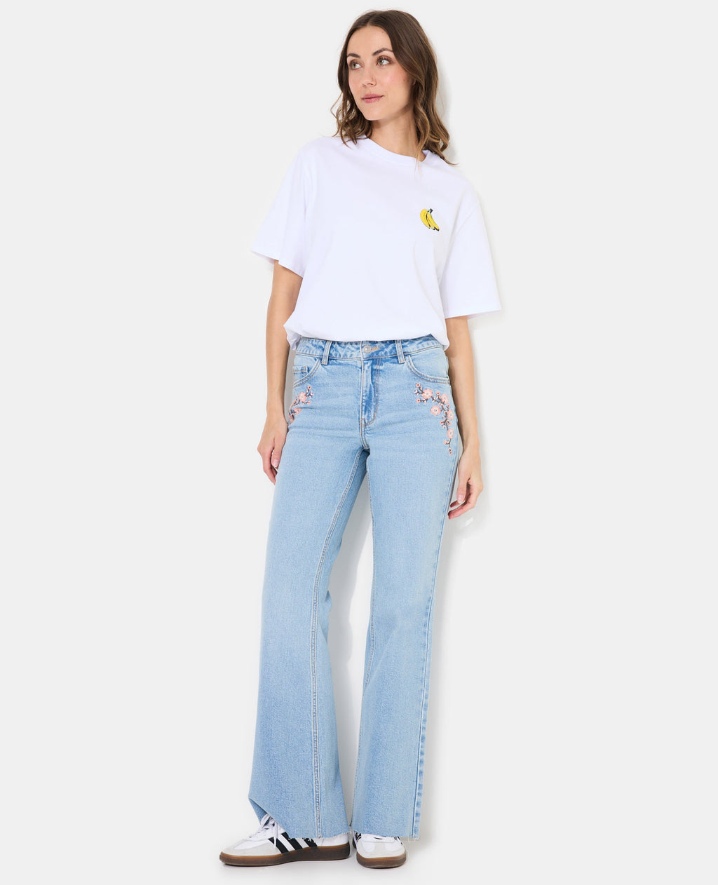T-shirt oversize avec print poitrine et dos