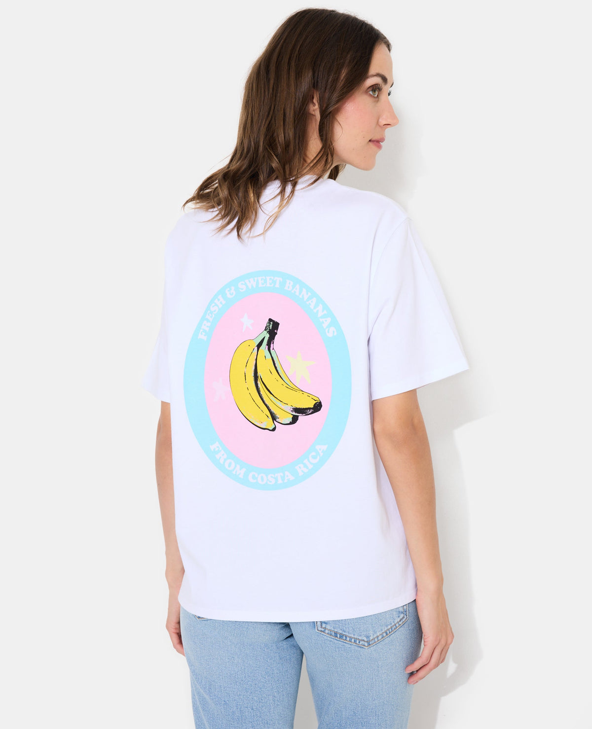 T-shirt oversize avec print poitrine et dos