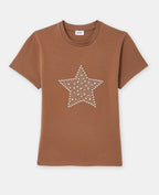 T-shirt ajusté avec étoile clous