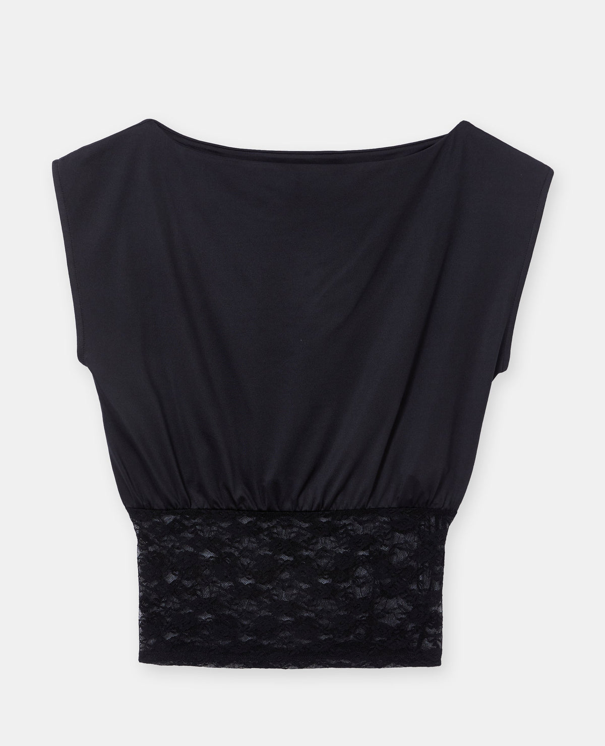 T-shirt sans manches avec dentelle