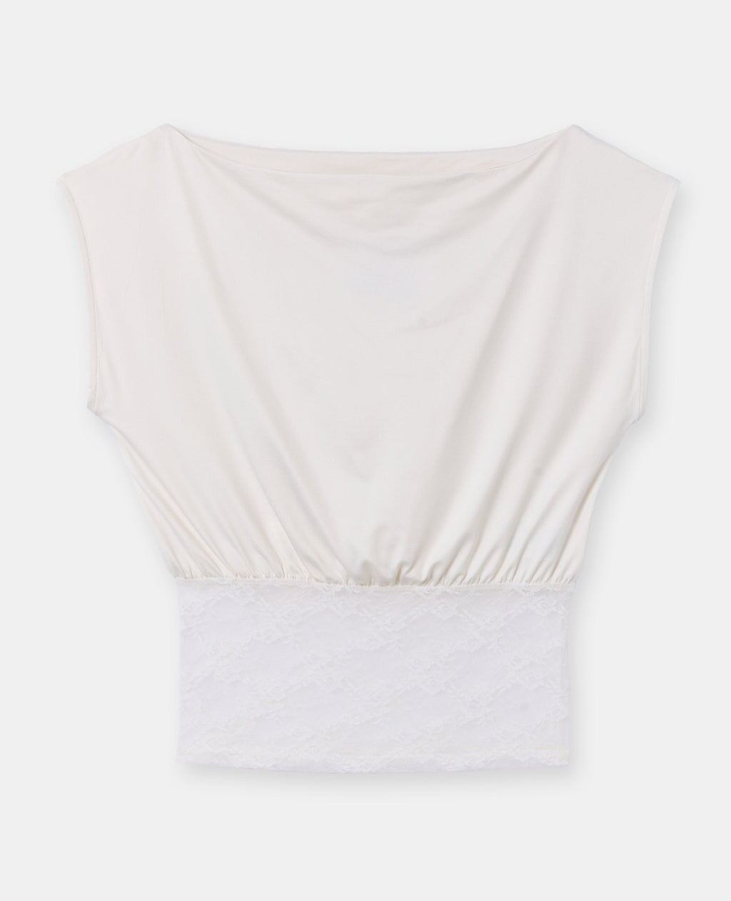 T-shirt sans manches avec dentelle