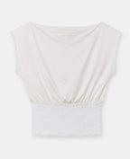 T-shirt sans manches avec dentelle