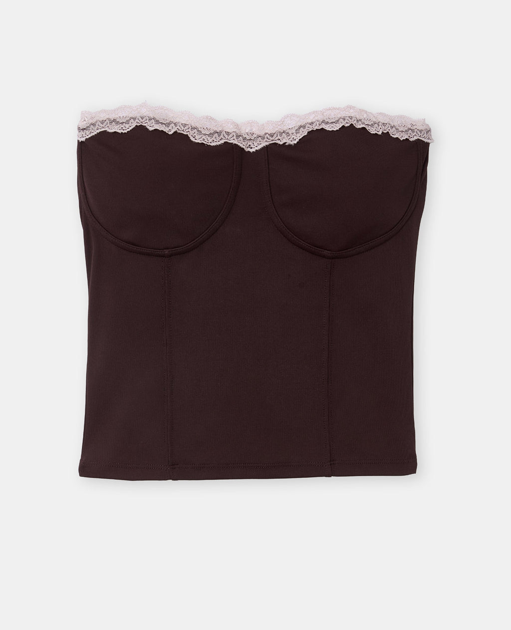 Top bustier façon corset avec dentelle