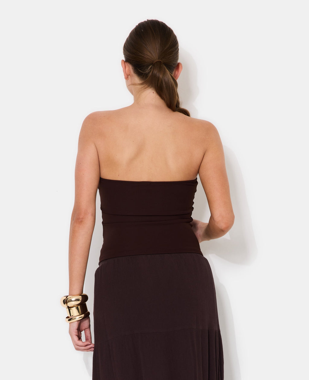 Top bustier façon corset avec dentelle
