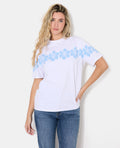 T-shirt oversize avec print fleurs hawaï devant et dos