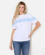 T-shirt oversize avec print fleurs hawaï devant et dos