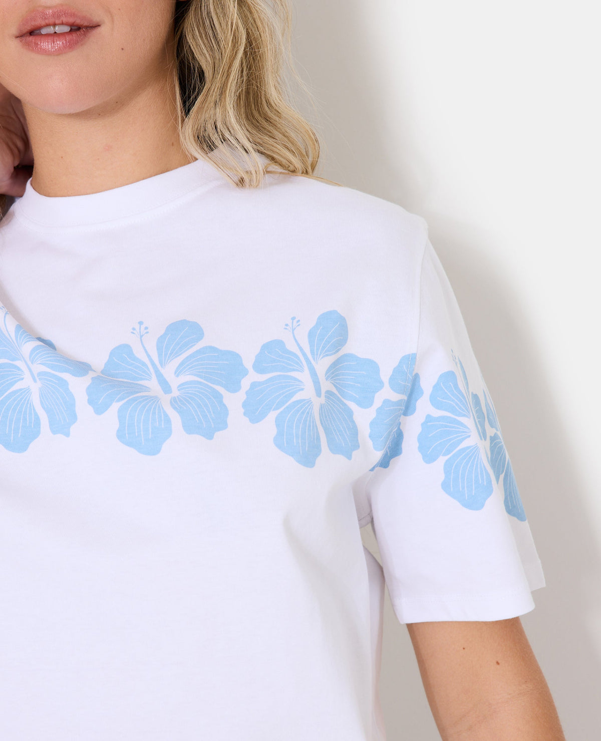 T-shirt oversize avec print fleurs hawaï devant et dos