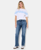 T-shirt oversize avec print fleurs hawaï devant et dos
